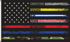 First Responders American Flag, 4' x 6', Printed Nylon with Header & Grommets - Front