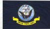 US Navy Flag, 3' x 4', Nylon with Pole Hem