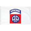 82nd Airborne Flag 3' x 5', Printed Lightweight Poly with Header and Grommets, 82NDAIRBORNE3X5