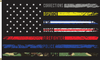 First Responders American Flag, 12" x 18" Stick Flag on Heavy Wooden Dowel w/Spear Tip #SP-31218 NF (HHFIRSTRESPONDER)