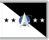US Space Force Chief of Space Operations Flag, Size 4'-4" X 5'-6" Printed Nylon with Pole Hem & Fringe (Open Market)