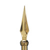 Staff Spear Flagpole Ornament for Indoor and Parade, 7" Metal, Gold Finish