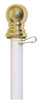 Deluxe Aluminum Spinning Porch Style House Flagpole Set (White), DSPINKITWhite