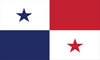 Panama Outdoor Nylon Flag, SIze 4' X 6' Fully Sewn Nylon with OG Blue and OG Red with Header and Grommets