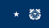 Coast Guard Rear Admiral Flag (Lower Half), 1 Star Nylon Applique with Pole Hem, Size 3' x 5'