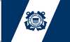 Official Coast Guard Auxiliary Ensign Flag, Printed Nylon, Size 3' X 5' with Header and Grommets