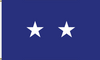 Air Force Major General Flag, 2 Star Nylon Applique with Header and Grommets, Size 4' x 6' (Open Market)