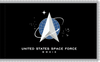 US Space Force Flag, 4' x 6', Double Sided Nylon with Pole Hem and Platinum Fringe, Front