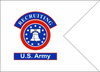 U.S. Army Recruiting Guidon Flag, Nylon Applique, PoleHem with Swallowtail, Size 20" x 27.75"