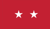 Army Major General Flag, Nylon Applique, 2 Star 3' x 5' Polehem Plain, 7122052