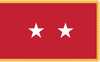 Army Major General Flag, Nylon Applique, 2 Star 4' x 6' Polehem and Gold Fringe, 7122093 (Open Market)