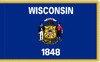  Wisconsin Presentation Flag & Flagpole Set 