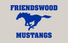 Custom 12' x 18' Printed Nylon "Friendswood ISD Mustangs" (Blue on Gray)