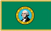 Washington Indoor State Flag Back