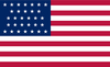 31 Star American Flag, 1851-1858 (CA), Nylon Applique Stars and Sewn Stripes