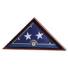 Mahogany Flag Display Case with Coast Guard Service Medallion for 5' x 9.5' Internment Flag