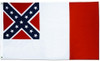 Third National Confederate Flag (1863), Nylon 2' x 3' with Header and Grommets, ThirdNatConfed2x3NY