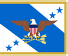 Vice Chairman of the Joint Chiefs of Staff Flag, Nylon Applique Size 4'4" X 5'6" with Pole Hem and Gold Fringe