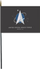 US Space Force Stick Flag, 4" x 6", Printed E-Gloss - 12 Pack