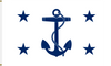 Assistant Secretary of the Navy Flag, Nylon Applique Size 7 (1'10" x 2'8") with Header & Grommets