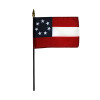 4" X 6" 1st National Confederacy Stick Flag - 12 PK
