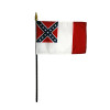 4" X 6" 3rd National Confederacy Stick Flag - 12 PK