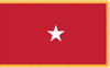 Army Brigadier General Flag, Nylon Applique, 1 Star 4' x 6' Polehem and Gold Fringe, 7112093 (Open Market)