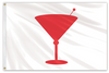 Cocktail Time 12" x 18" Printed Nylon Boat Flag with Header and Grommets, Cocktail12X18NY