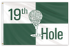 19th Hole 12" x 18" Printed Nylon Boat Flag with Header and Grommets, 19Hole12X18NY