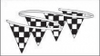 100' Triangle Streamer - Black & White Checkered
