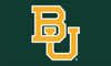 Baylor University Flag - Green W-Interlock White & Gold Bu Size 2' x 3' Silk Screened w/ Header and Grommets