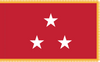 Marine Corps Lieutenant General Flag, Nylon Applique, 3 Star 3' x 5' Polehem and Gold Fringe, 7252053