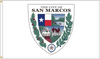 Custom Digital Single Reverse 4' X 6' Nylon Flag w/Header & Grommets with "City of San Marcos" LOGO Repeat order from #46592