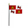 Lions & Castles Stick Flag, 4" x 6" Printed E-Gloss, HHLions&Castles4X6EGLOSS