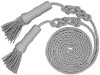 Silver Cord and Tassel, For 3' x 5', 108" Cord 4 1/2" Tassel CT-5, 050469 (Open Market)