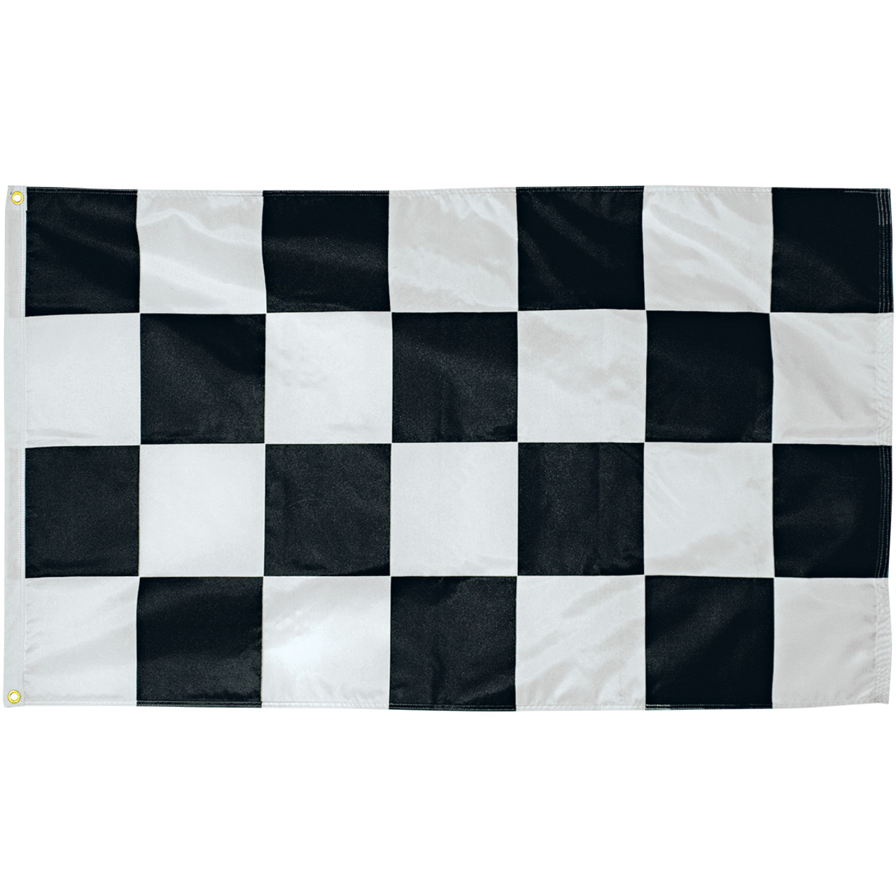 Checkered Flag, 5' x 8' Nylon with Header and Grommets, 110060