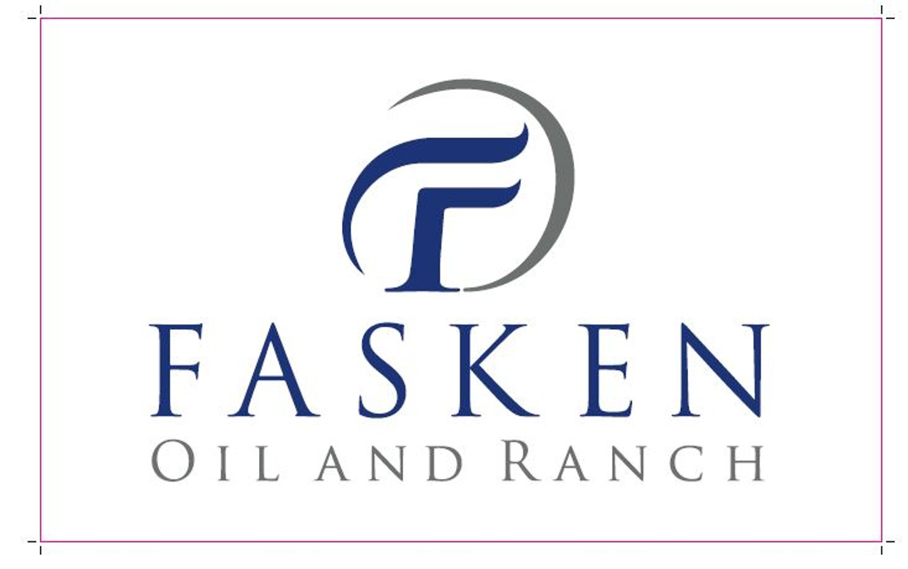 Custom "FASKEN OIL AND RANCH" Flag, 5' x 8', Nylon with Header and Grommets, Extra Reinforcement and Box Stitching on Fly End