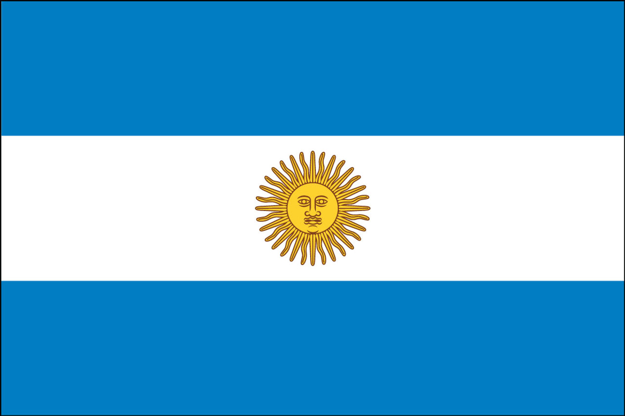 Argentina w/ Seal Outdoor Flag (UN/OAS) Nylon