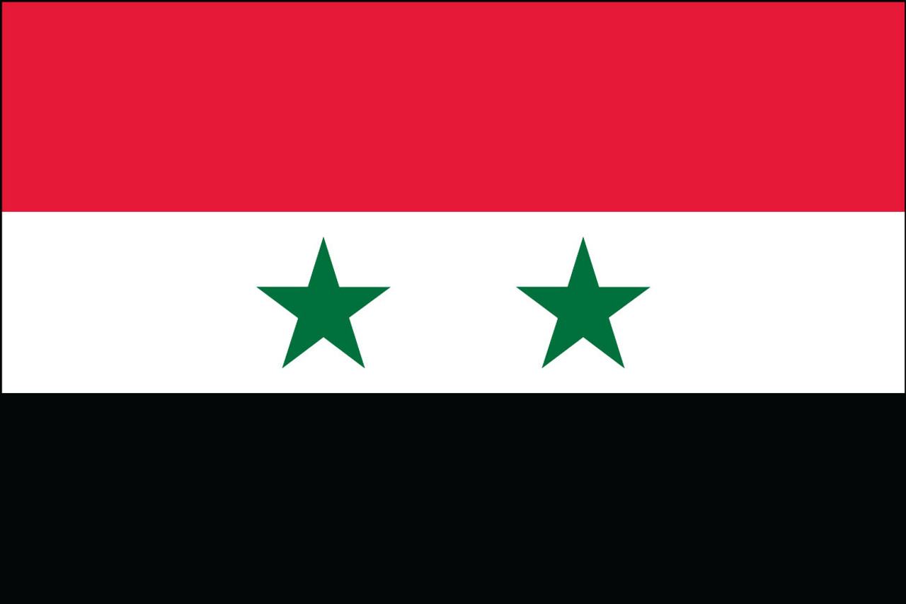 Syria Flag 5x8 Foot SolarMax Nylon