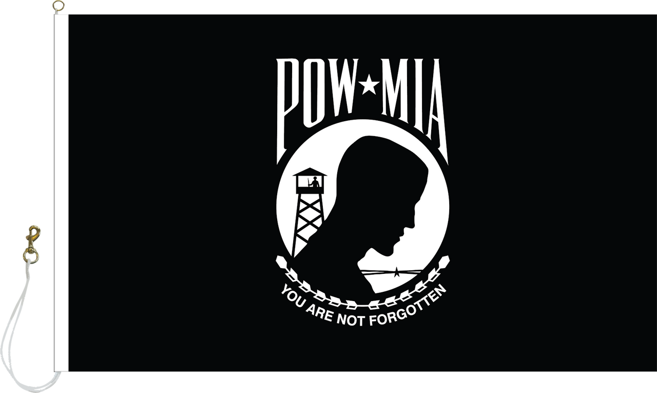 3'x5' POW-MIA Outdoor Flag - Snap & Ring