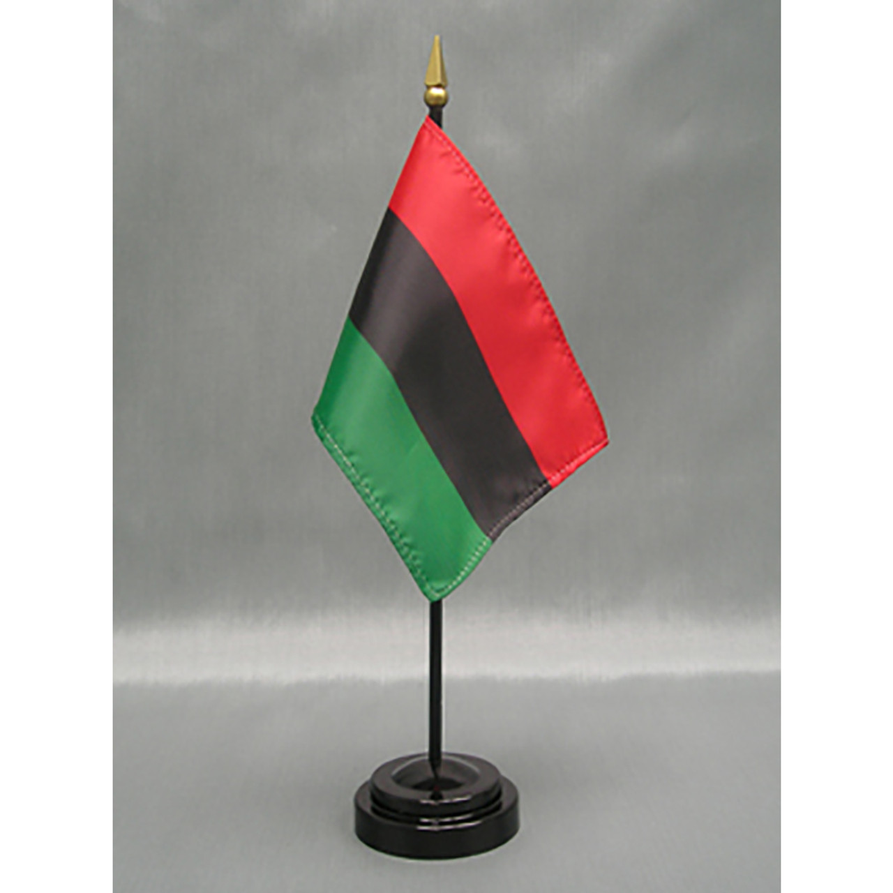 Afro-American Stick Flag 4"x6" E-Gloss, 12 Pack