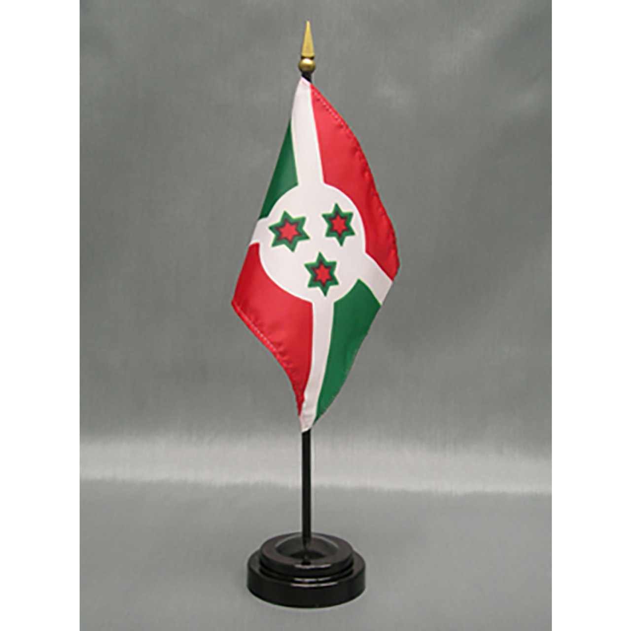 Burundi Stick Flag 4"x6" E-Gloss, 12 Pack