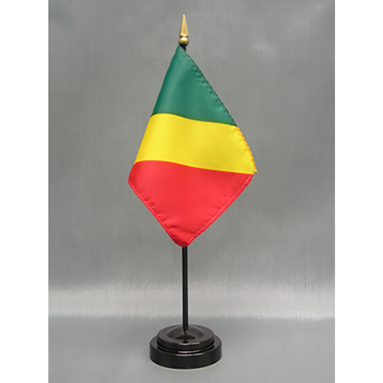 Congo Republic Stick Flag 4"x6" E-Gloss, 12 Pack