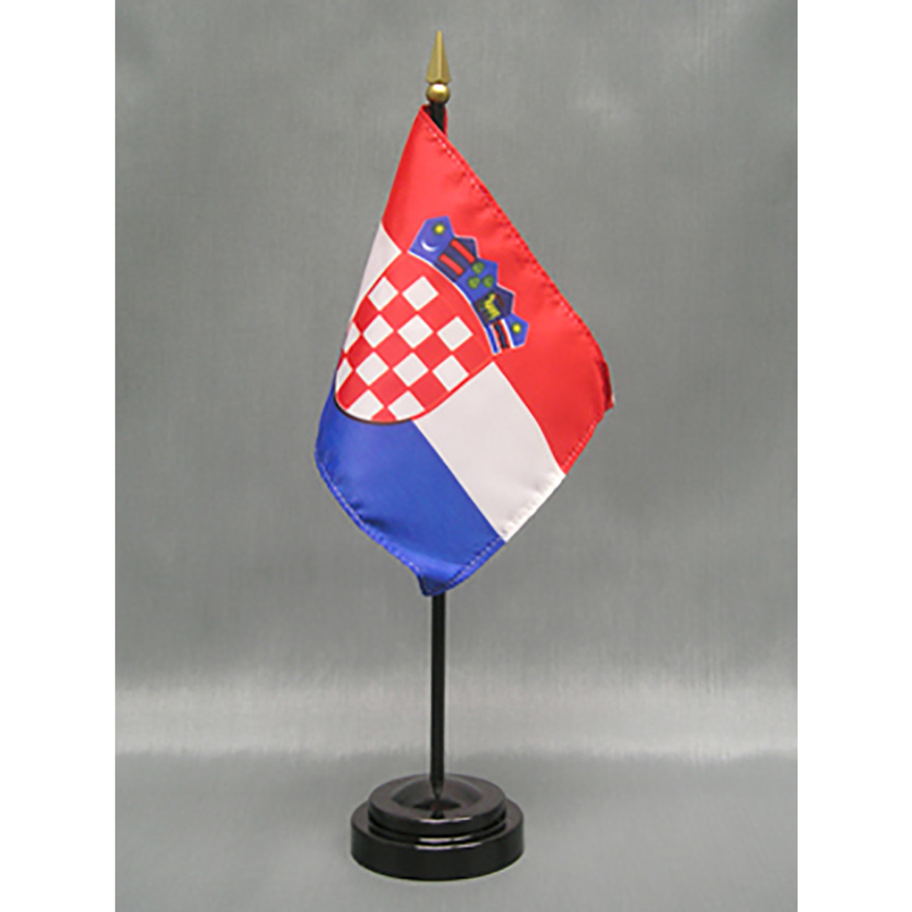 Croatia Stick Flag 4"x6" E-Gloss, 12 Pack