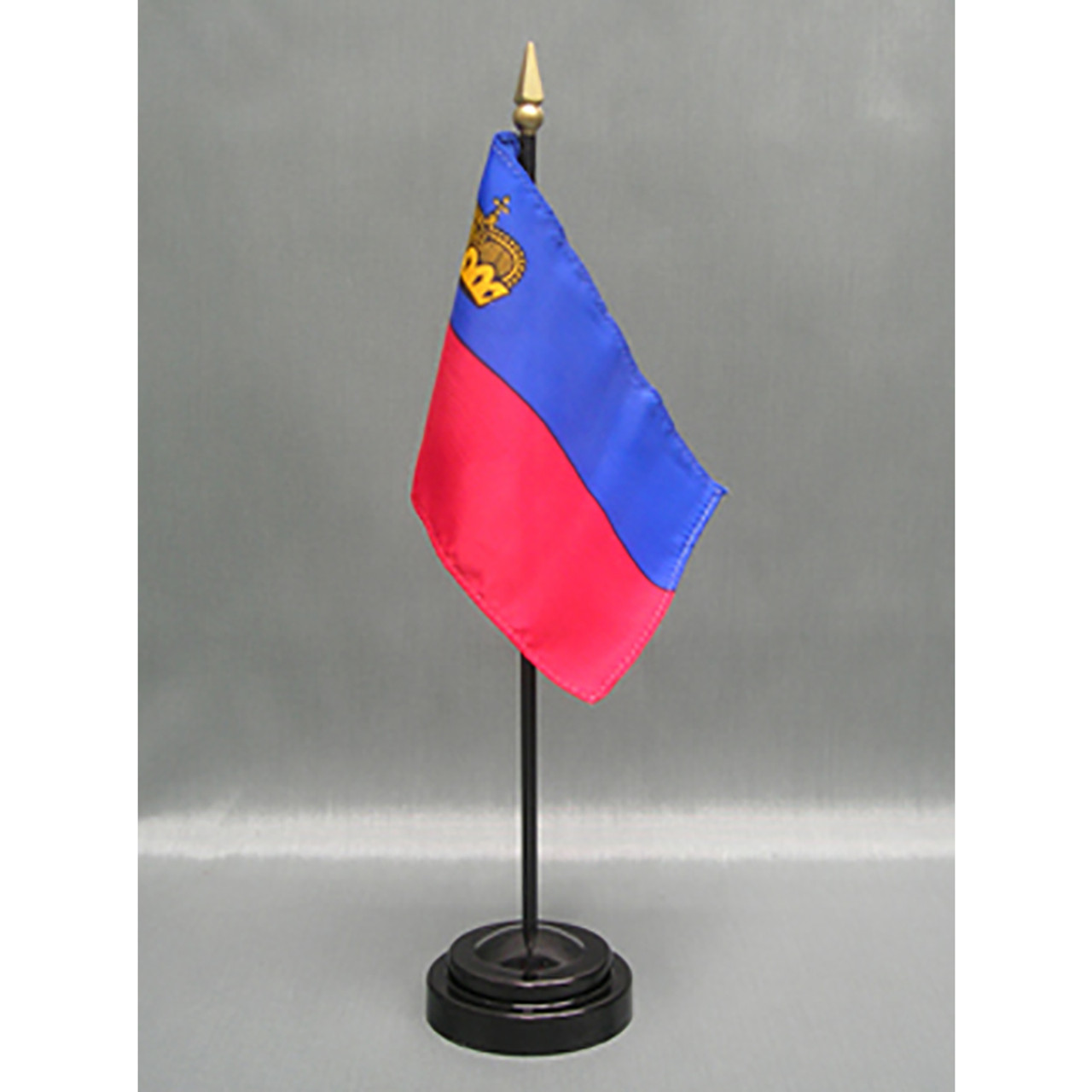 Liechtenstein Stick Flag 4"x6" E-Gloss, 12 Pack