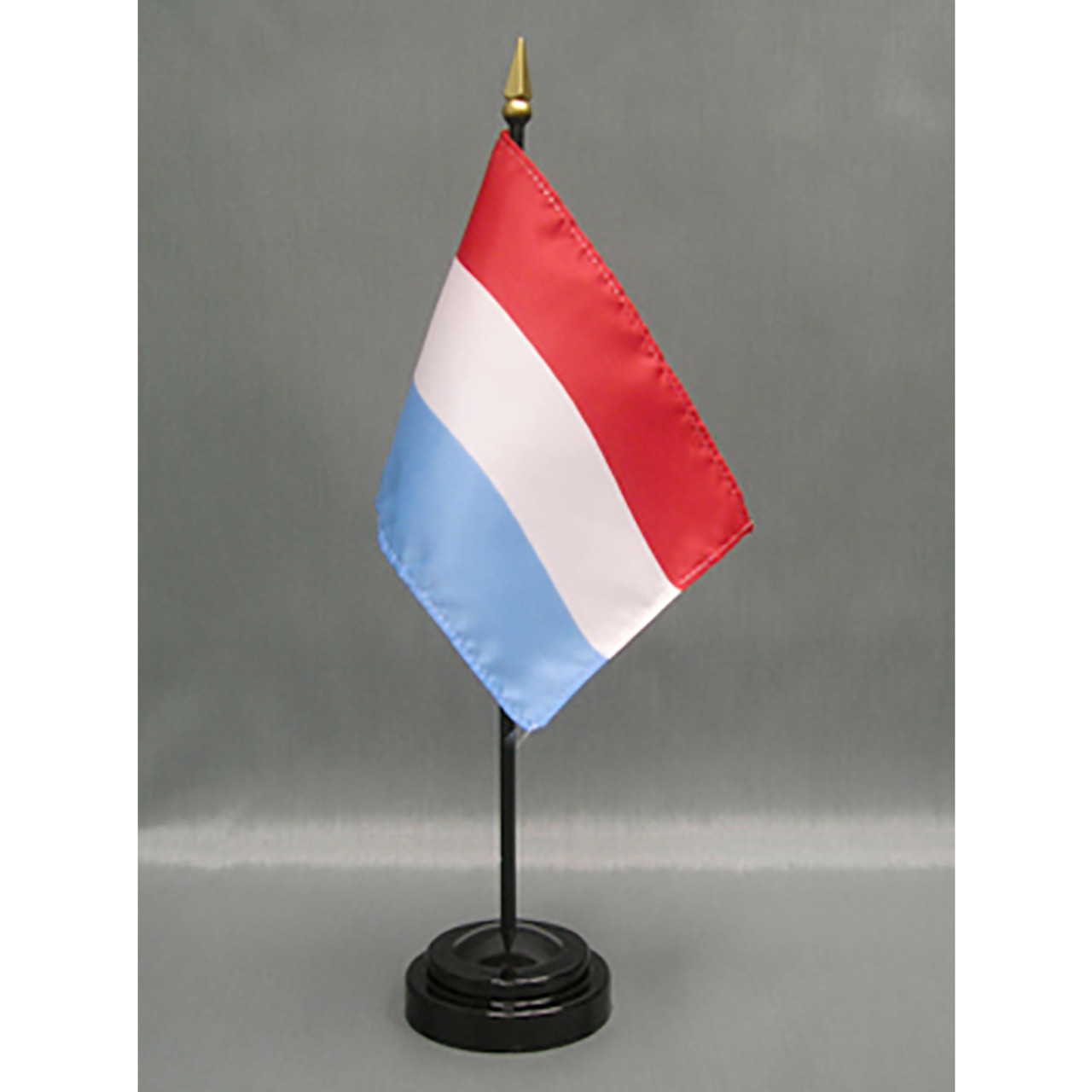 Luxembourg Stick Flag 4"x6" E-Gloss, 12 Pack