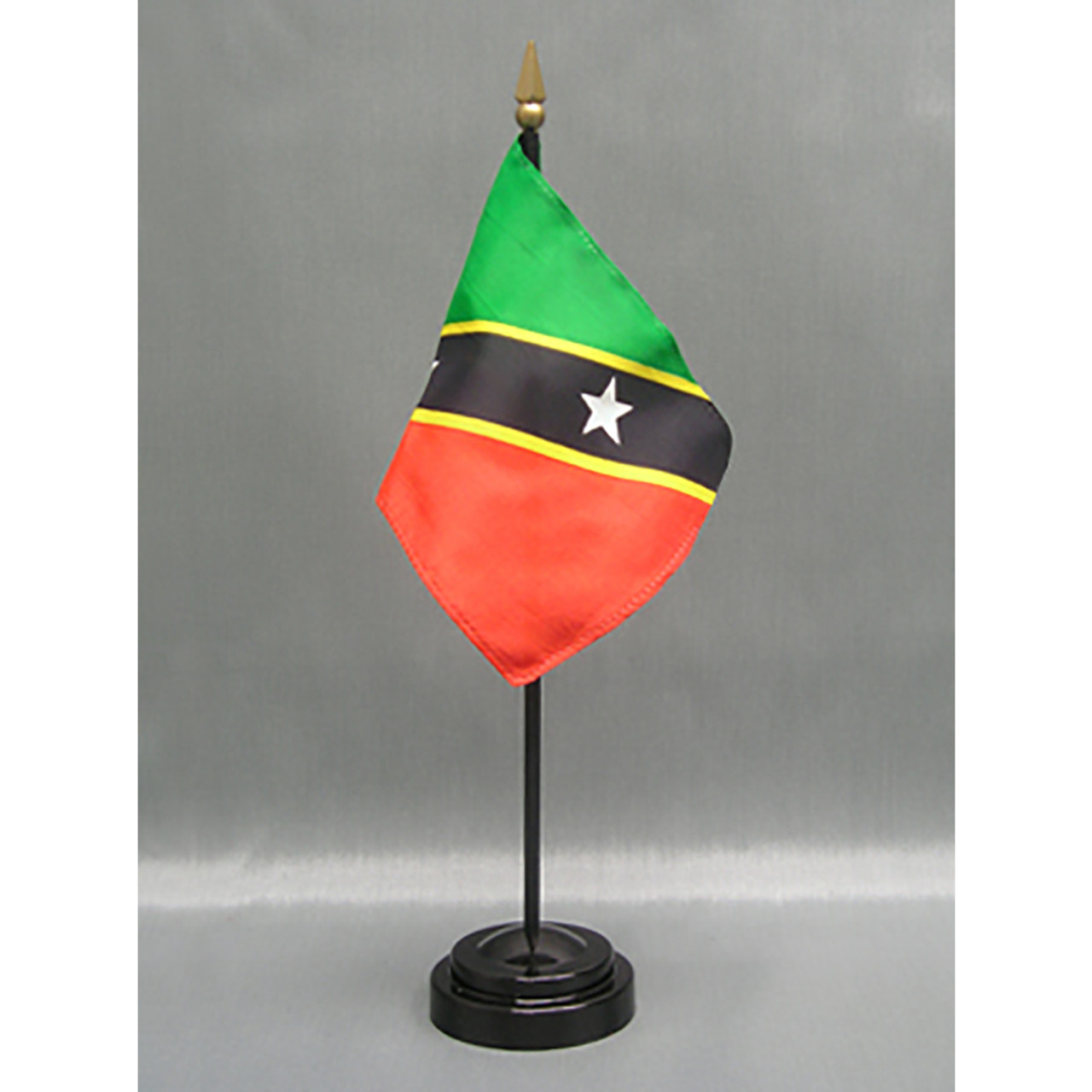 St. Chris-Nevis 4"x6" Stick Flag - 12 Pack