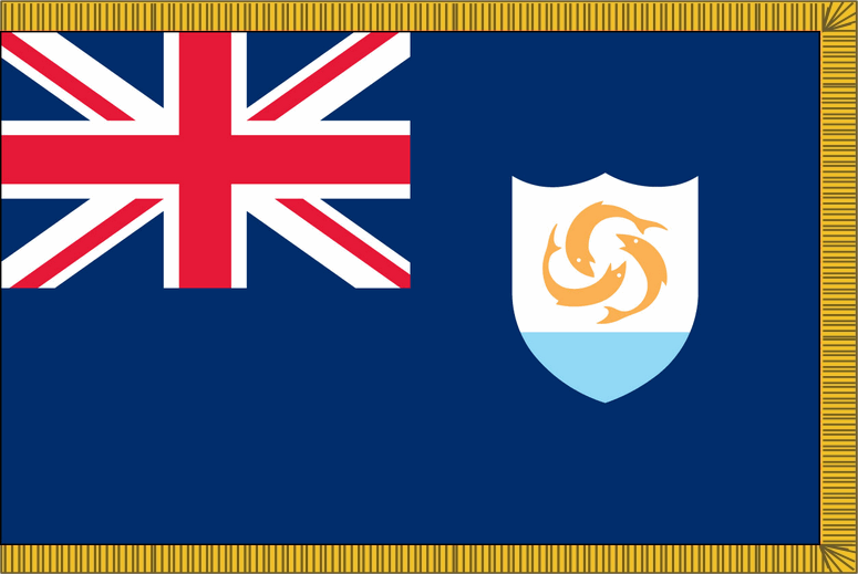 Flaggenfritze Stockflagge Anguilla – 30 X 45 Cm, Polyester Mit Holzstab