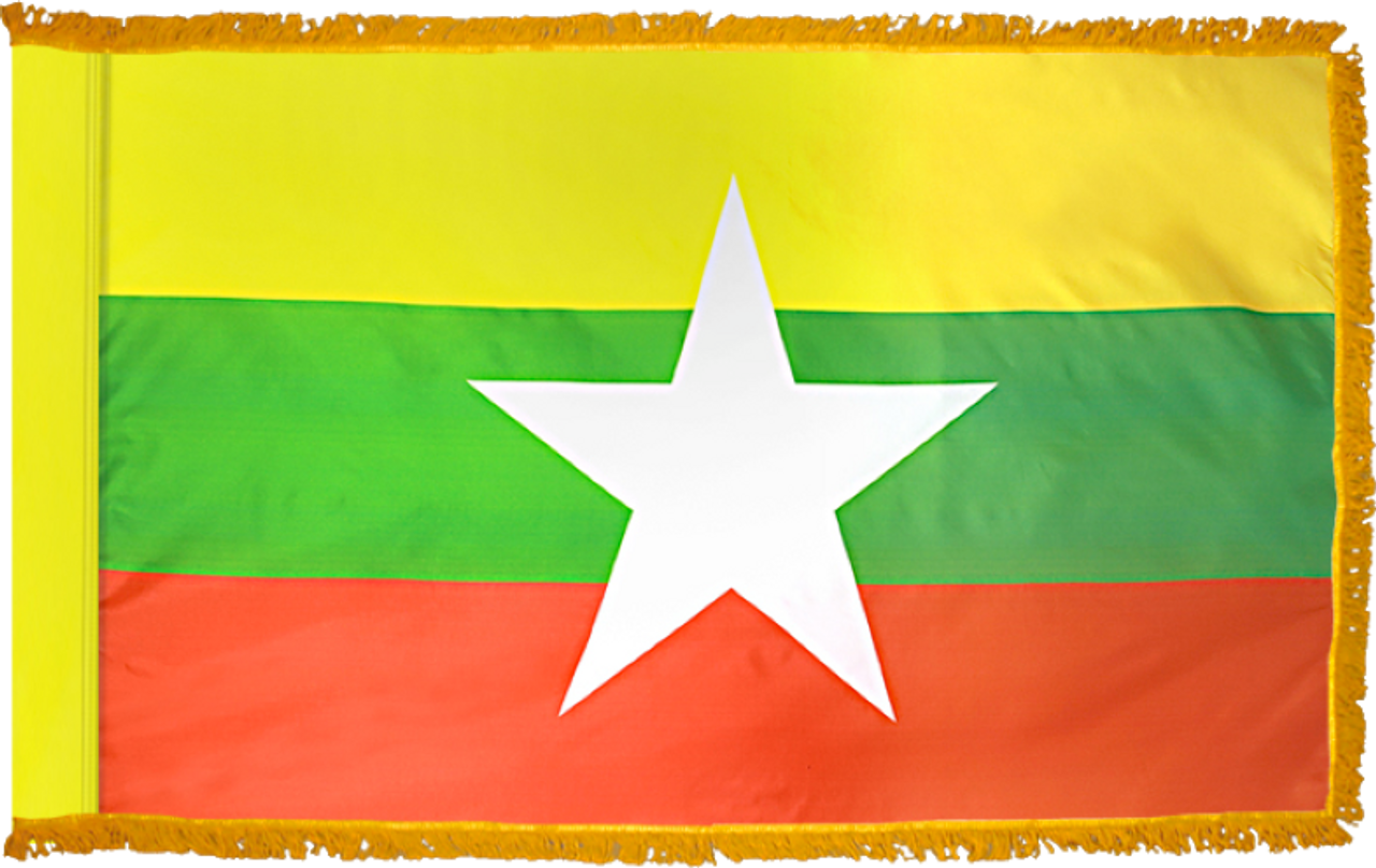 Myanmar Flag (UN) Indoor Nylon