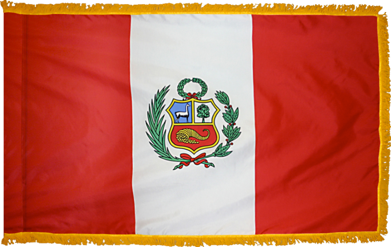 Peru Flag (UN/OAS) Indoor Nylon